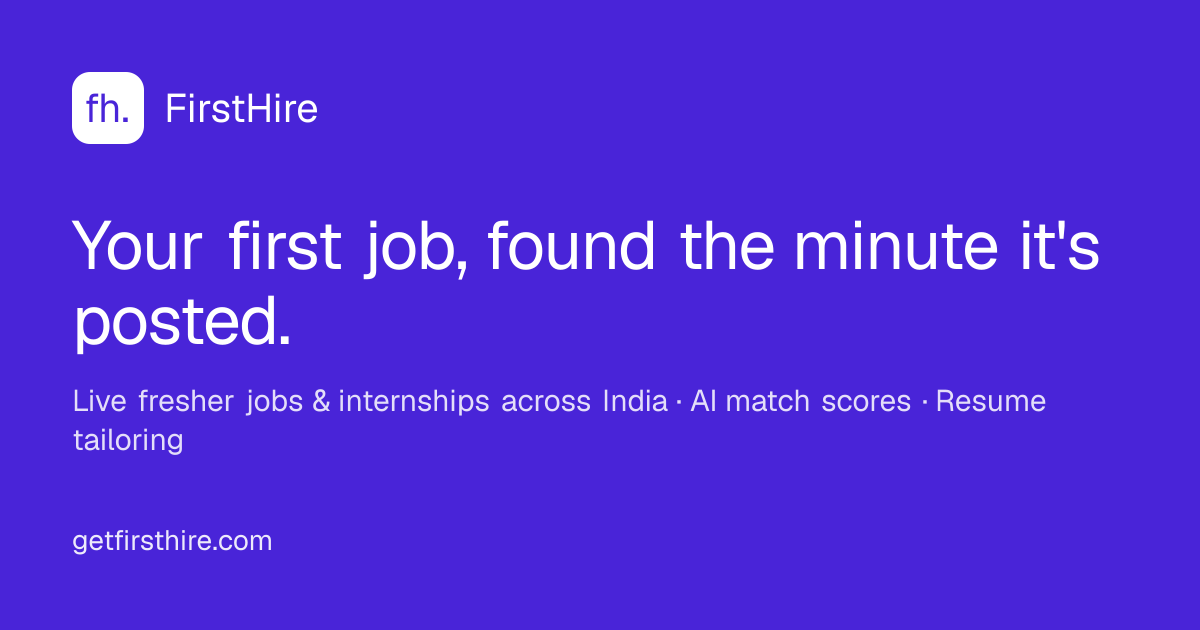 BCA Fresher Jobs 2026: Latest Openings | FirstHire